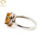 Diamond Wedding 24K personaliseerde Zilveren Ring