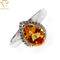 Diamond Wedding 24K personaliseerde Zilveren Ring