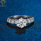 Bedek Diamantenhuwelijk Zilveren Ring With Name Engraved