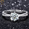 Sterling Silver Diamond Wedding Rings van regelbare Vrouwen