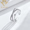 Zilveren Platerens925 Overeenkomst Ring With Cubic Zirconia Diamond