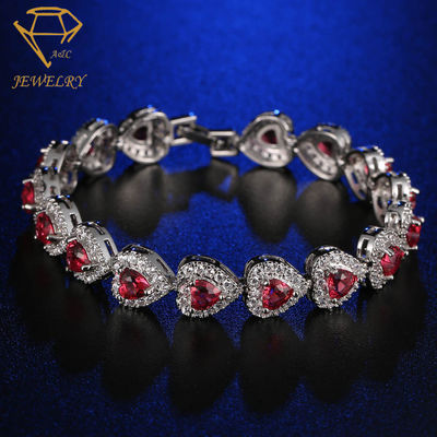 De Duim van GDT van de hartvorm 7.6 Diamond Bracelets For Women